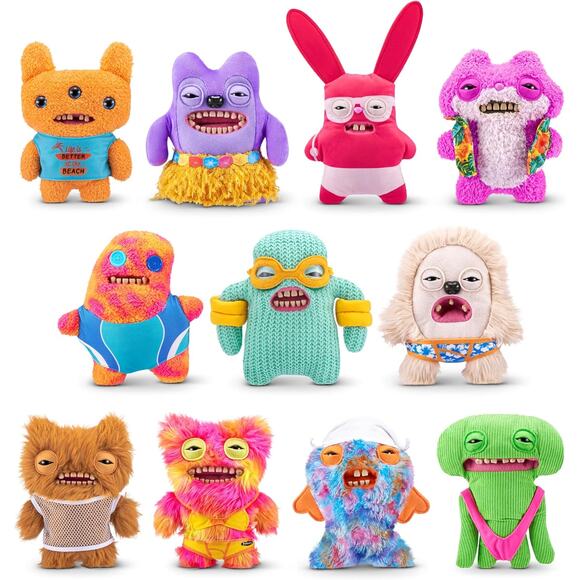 ZURU Vacay Vibes Greedy Grinner Plush Purple Ugly Monster Collectible Toy - Picture 8 of 8